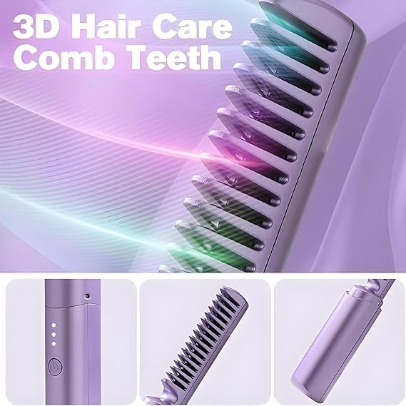 Mini Cordless Hair Straightener Comb
