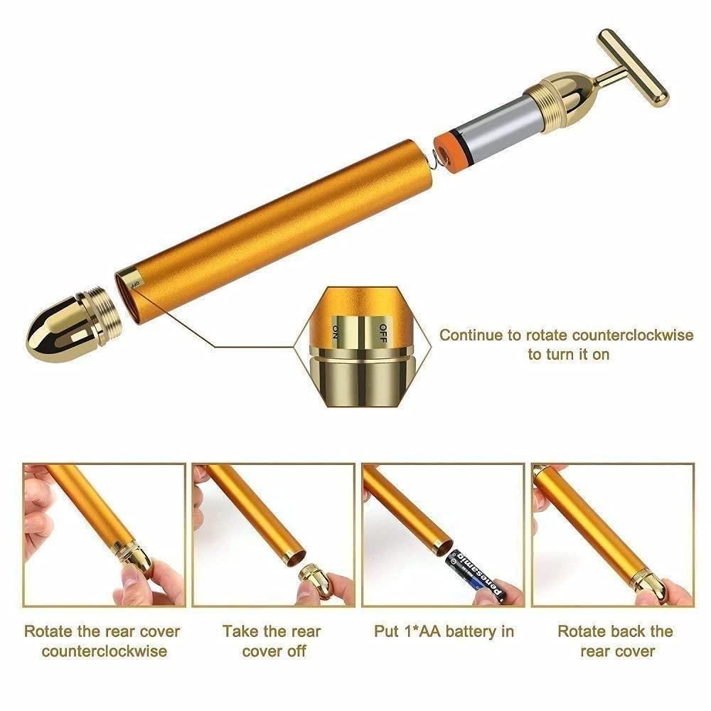 24K Gold Facial Massager