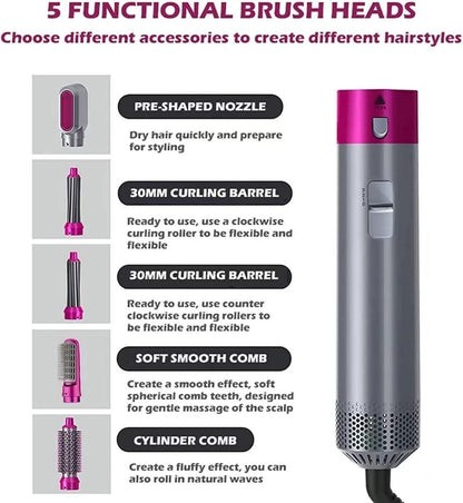 Hair Styling Tool and Hair Dryer 5 IN 1 with Comb