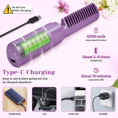 Mini Cordless  Hair Straightener Comb