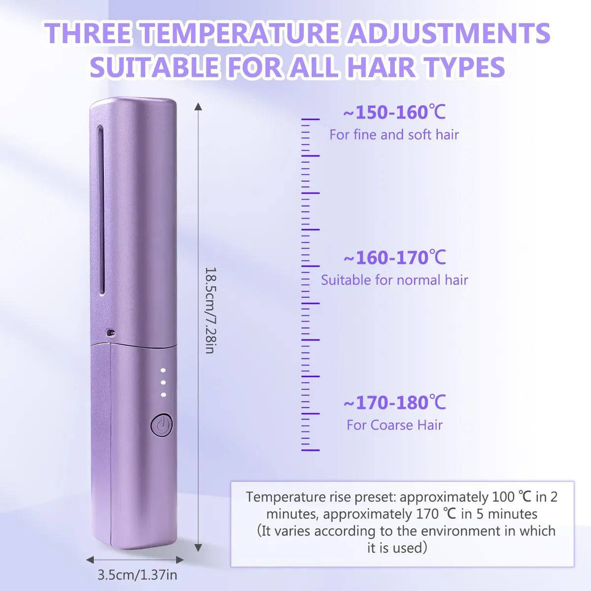 Mini Cordless  Hair Straightener Comb